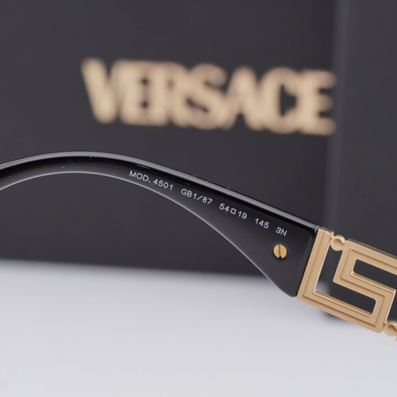 Versace VE4501 GB1/87 Cat Eye Sunglasses – Black/Dark Grey - Picture 6 of 9